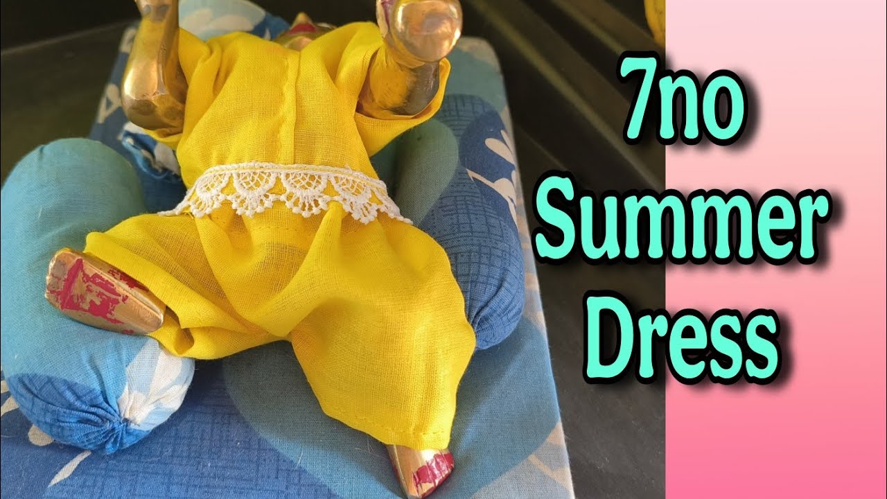 Soft Cotton Summer Night Dress for 7 Number Laddu Gopal Ji (6–6.5 Inch Murti) | Easy DIY Tutorial