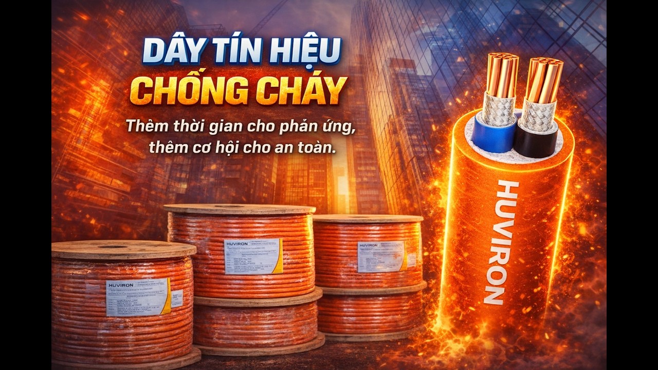 VIDEO THỬ NGHIỆM THỰC TẾ DÂY TÍN HIỆU CHỐNG CHÁY HUVIRON DƯỚI TÁC ĐỘNG NHIỆT