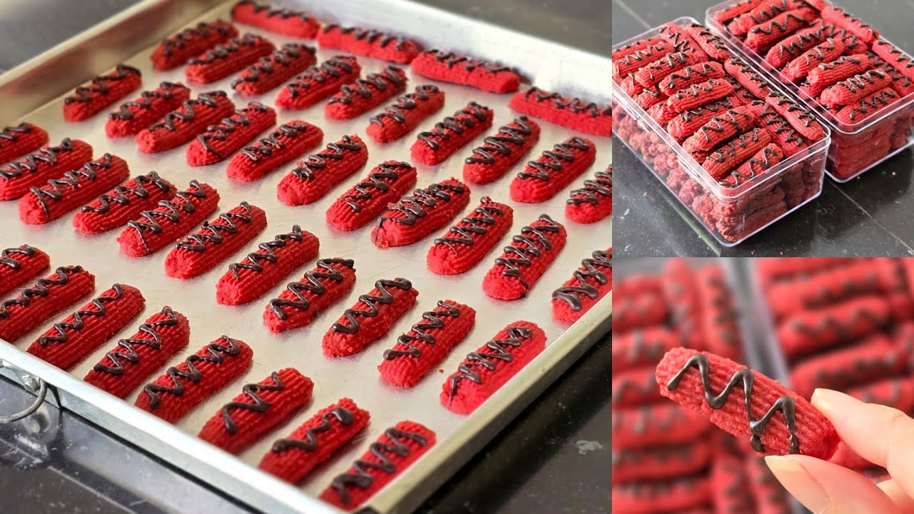 Ide kue kering lebaran / natal 2026 terbaru. Red velvet cookies