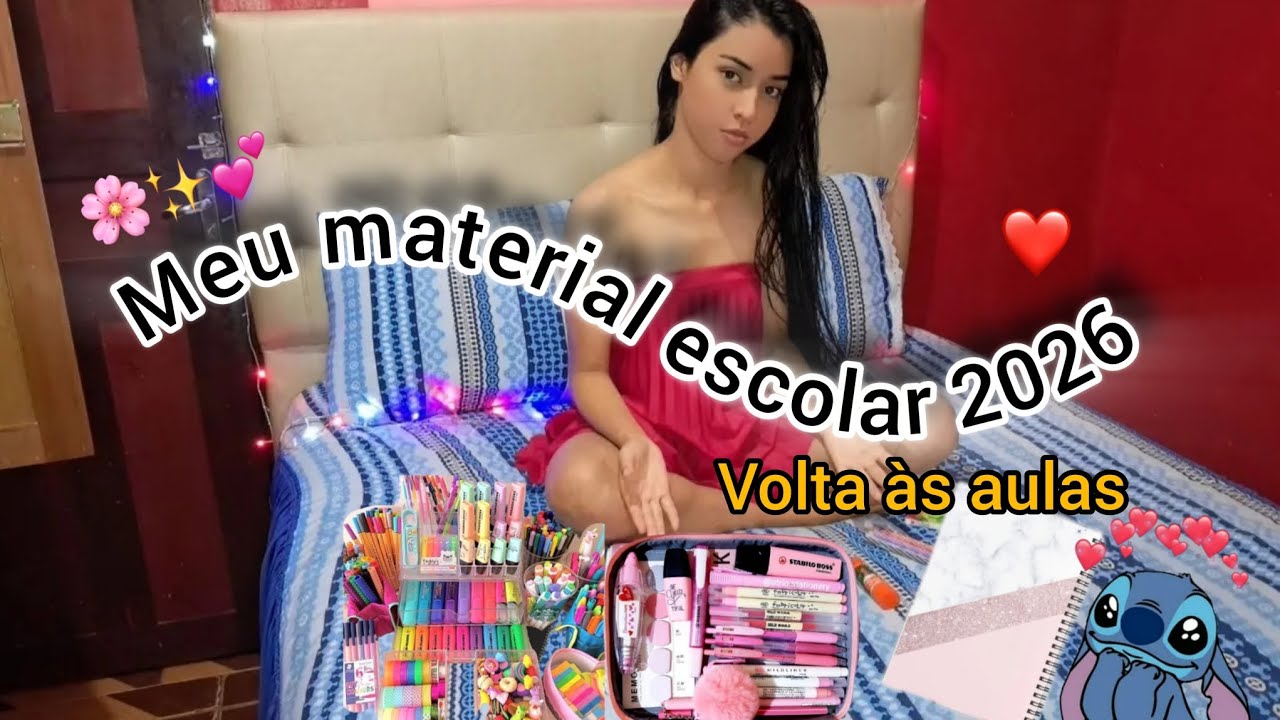 ✨️MEU MATERIAL ESCOLAR 2026: Está tudo muito LINDO! 🛍🎒 #voltaasaulas  #materialescolar  #2026 