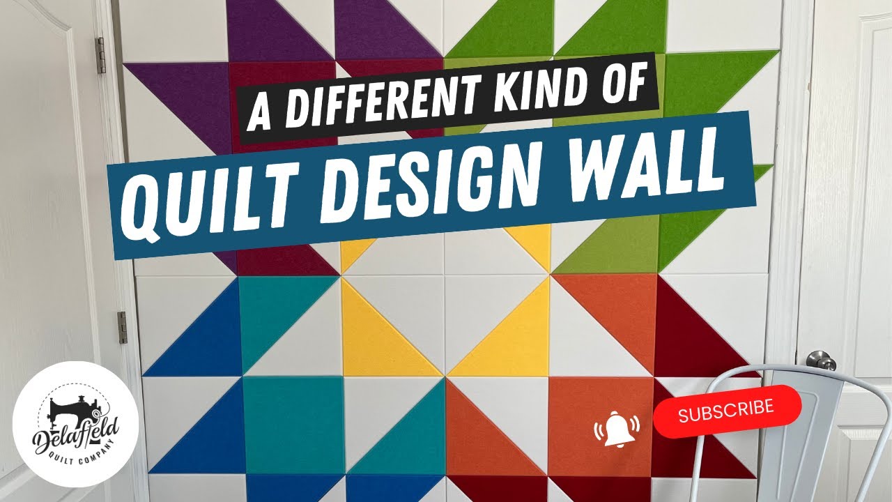 Quilt Design Wall Alternative #quilting #sewingroom Sewing room makeover Felt Right Tiles