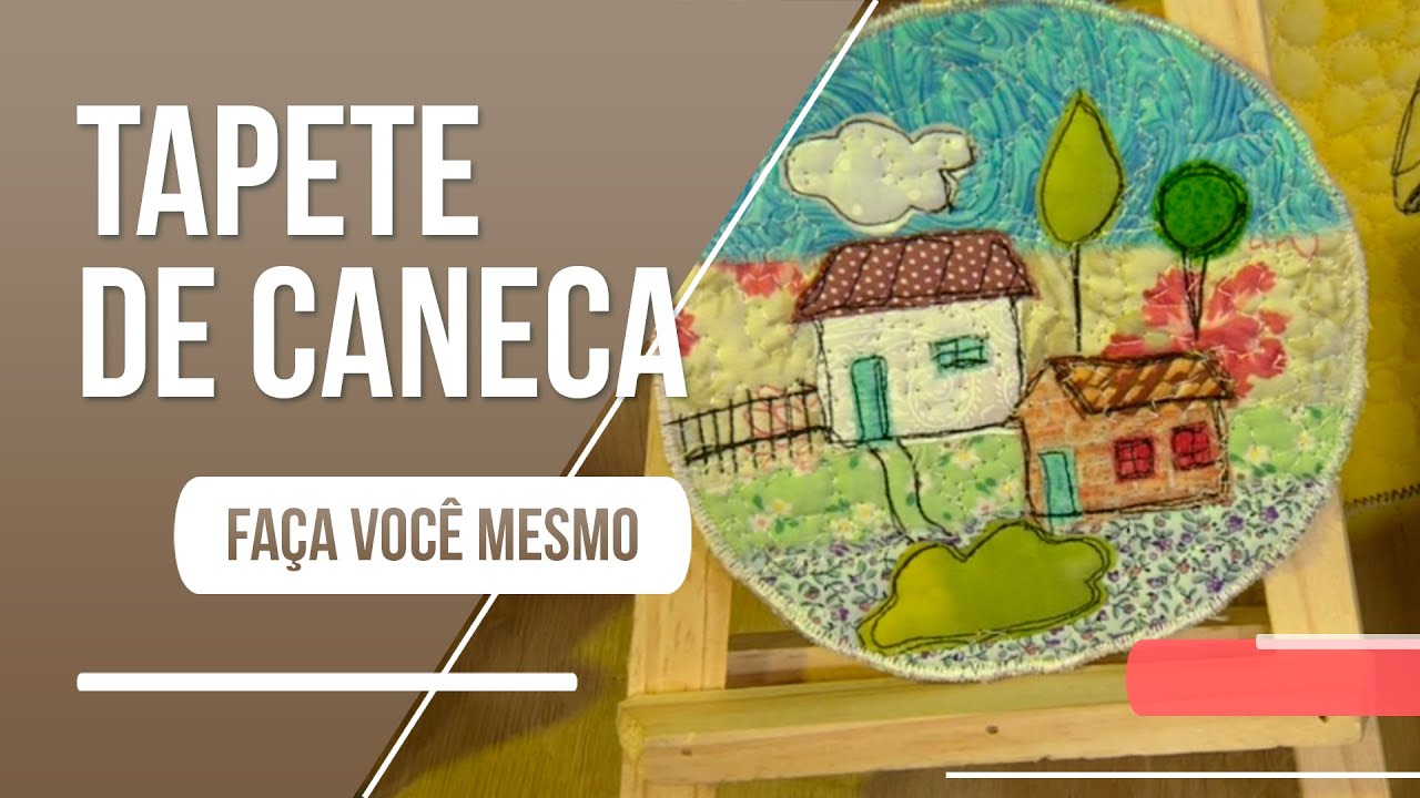 Faça um tapete de caneca com a técnica art quilt