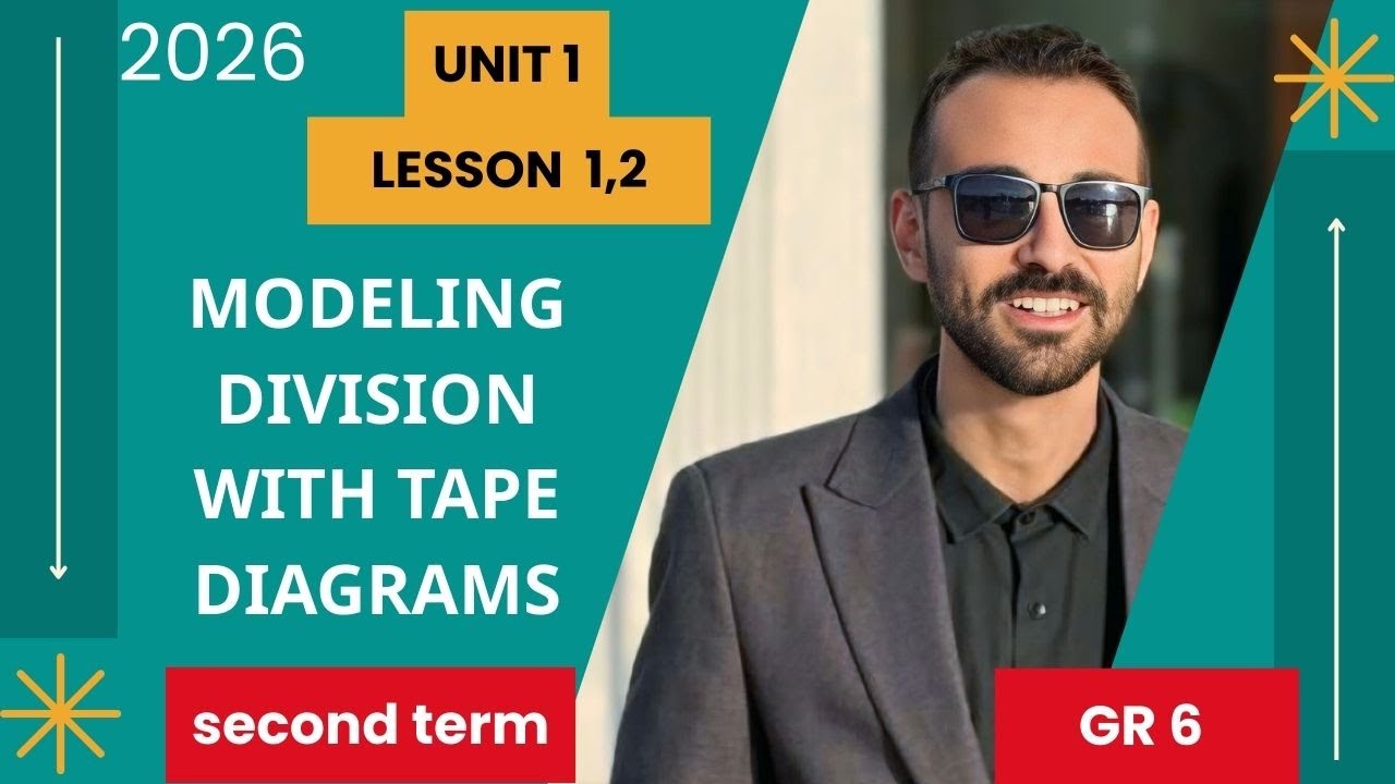 Modeling Division with Tape Diagrams | شرح ماث الصف السادس الابتدائي – الترم الثاني 2026