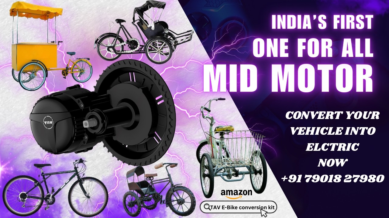 Best Electric Bike Mid-Drive Conversion Kit in India | Convert Any Cycle ⚡