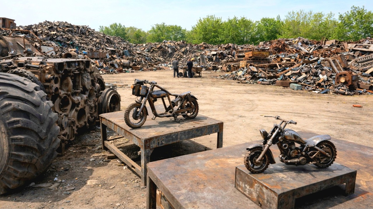 Bespoke Scrap Metal Motorcycle Art 🏍️⚙️