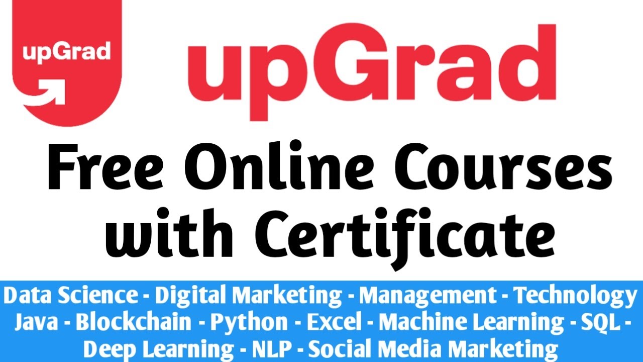 Upgrad free online courses with certificate