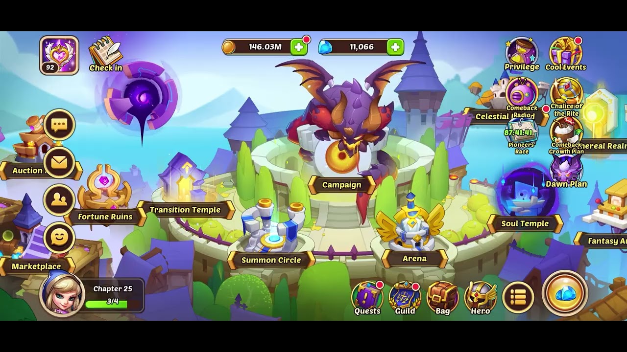Day 8 reviving an acc (idle heroes gameplay)