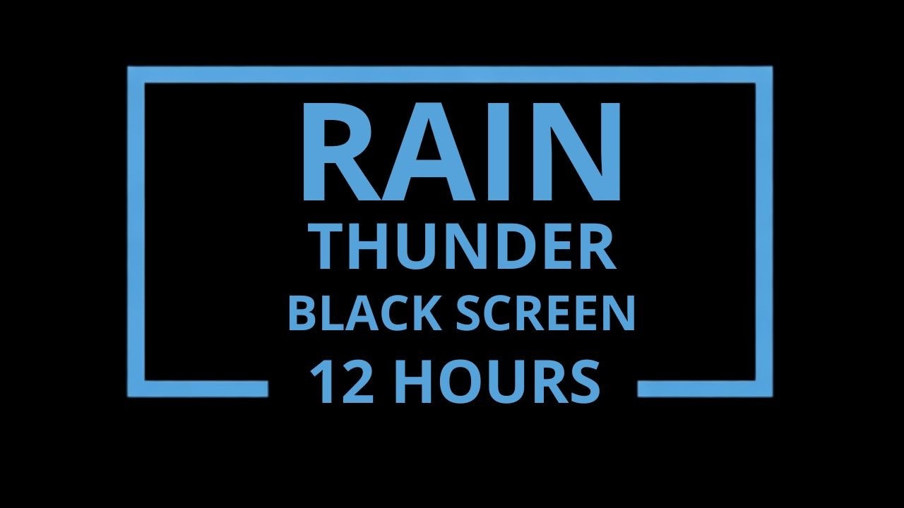 Heavy Rain and Thunderstorm ⚡ 10H Black Screen Deep Sleep Ambience