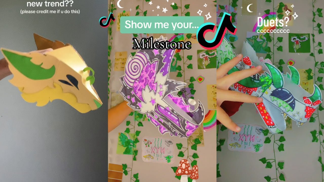 Dragon Puppet Crafts - Paper Dragon TikTok Compilation #468