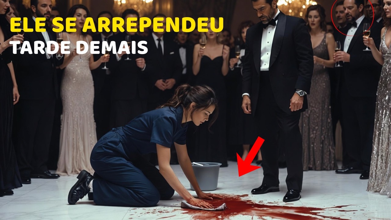 Ela Limpava o Chão na Festa de Luxo… Até Que o Milionário Descobriu Quem Ela Realmente Era