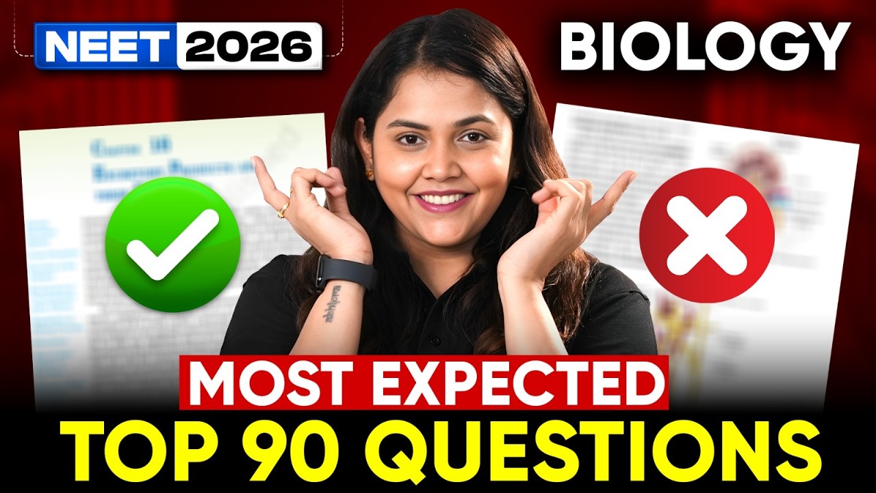 Top 90 Questions | Most Expected NEET Biology Questions | NEET 2026 | Shipra Ma'am