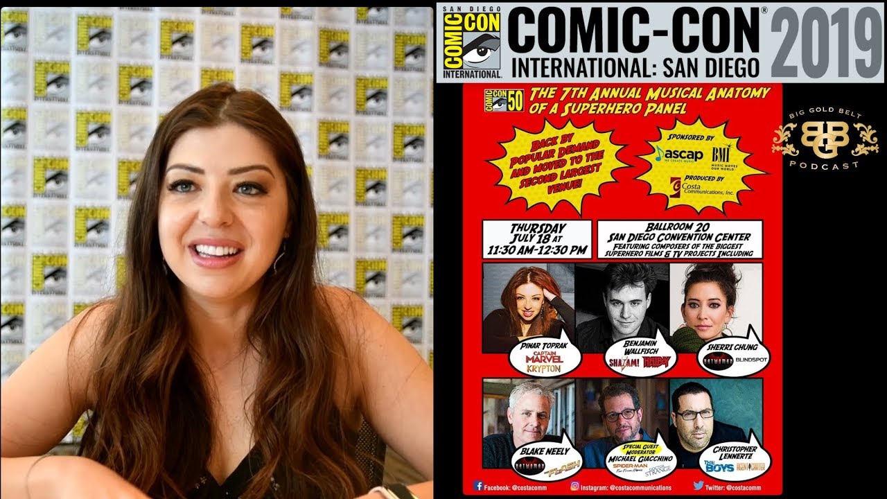 SDCC 2019 Pinar Toprak Interview | The 7th Annual Musical Anatomy of a Superhero | Captain Marvel