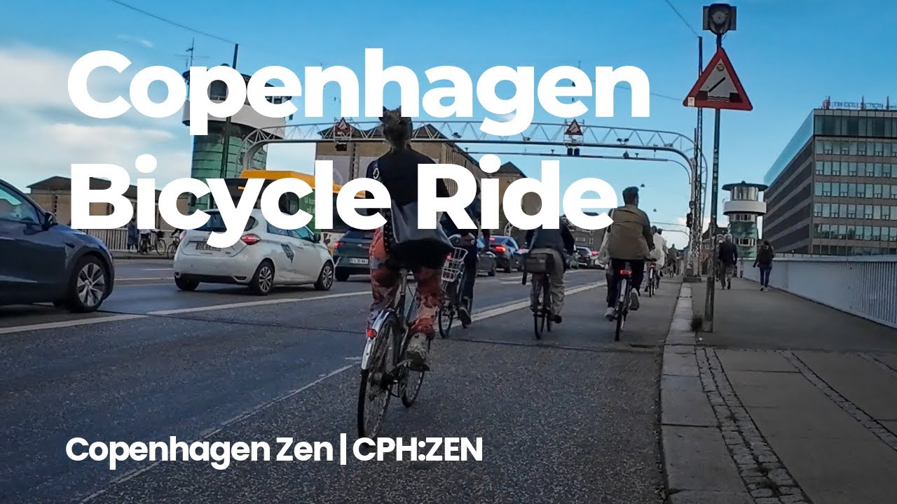 Copenhagen Bike Ride vol 1 | relaxing ASMR City Ambience 4K