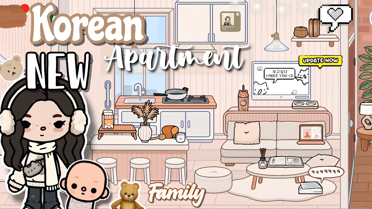 NEW Korean APARTMENT Design🧸Toca Boca House Ideas🌟NEW UPDATE [House Design] TocaLifeWorld Makeover