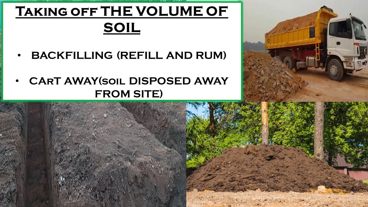 Taking off soil required to backfiling and the one to be deposited away from site