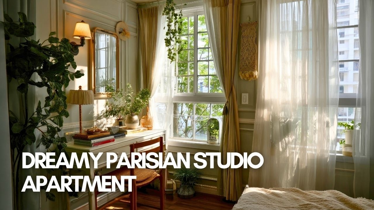Dreamy Parisian Studio Apartment  | Vintage Style in a Tiny Space