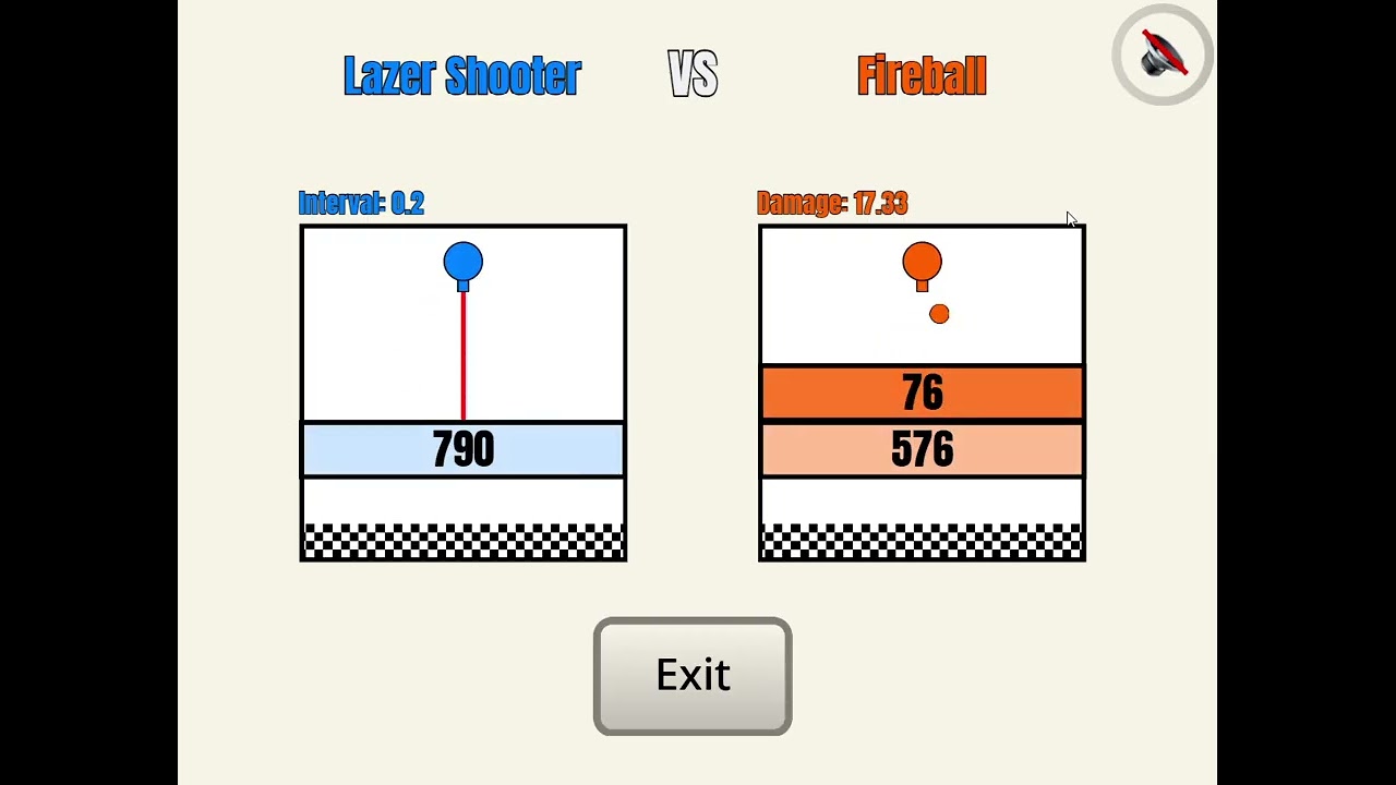 fireball VS Lazer shooter