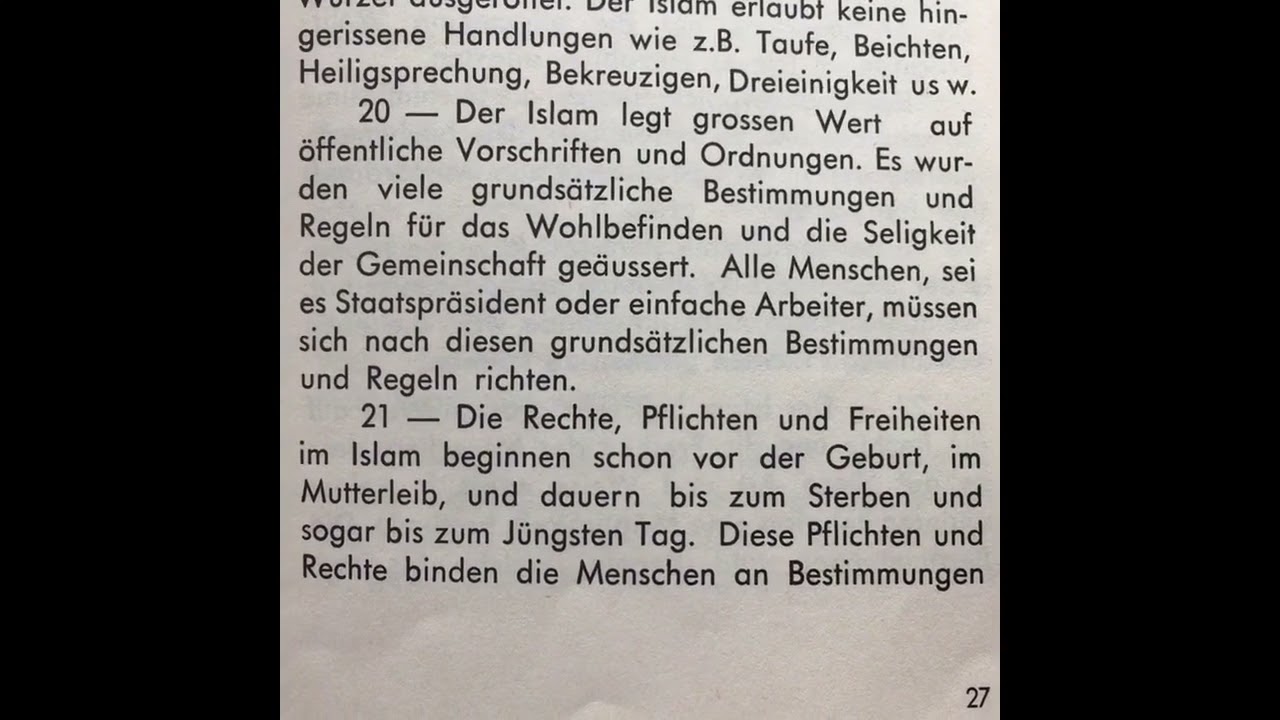 Islam mit 40 Artikel beschrieben