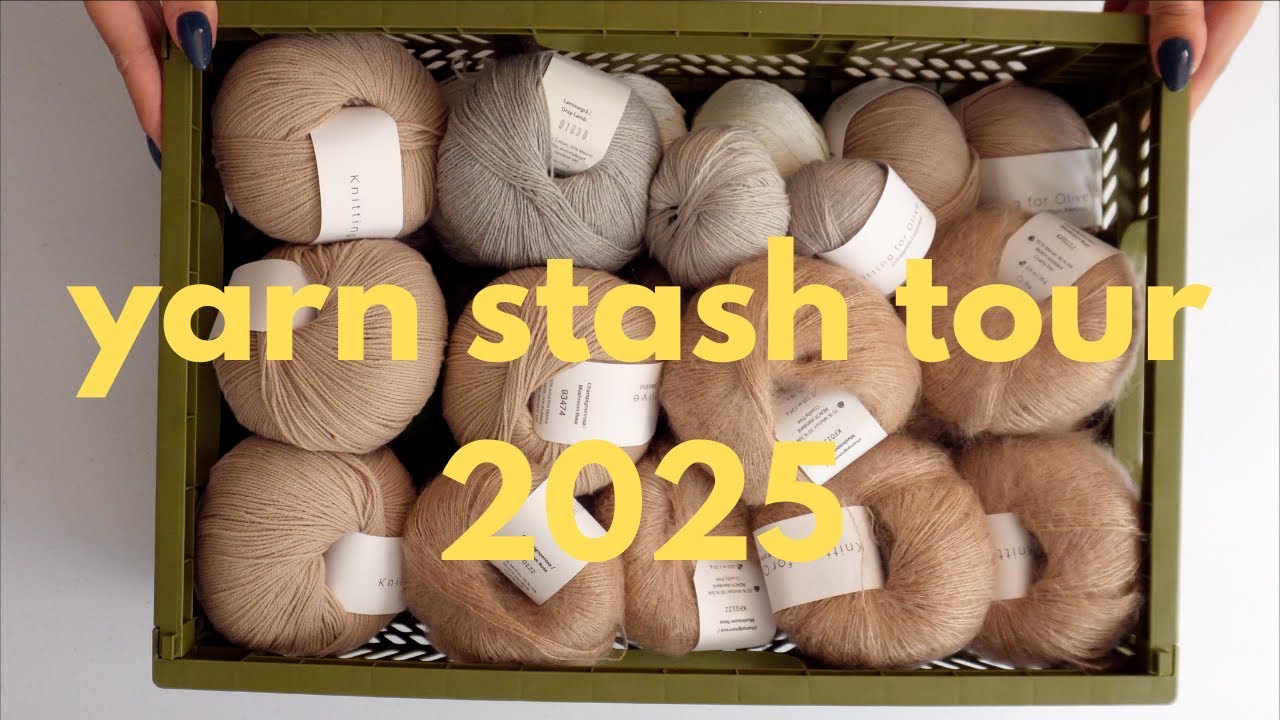 yarn stash tour 2025 | road to winding down my collection + free template to organize your stash