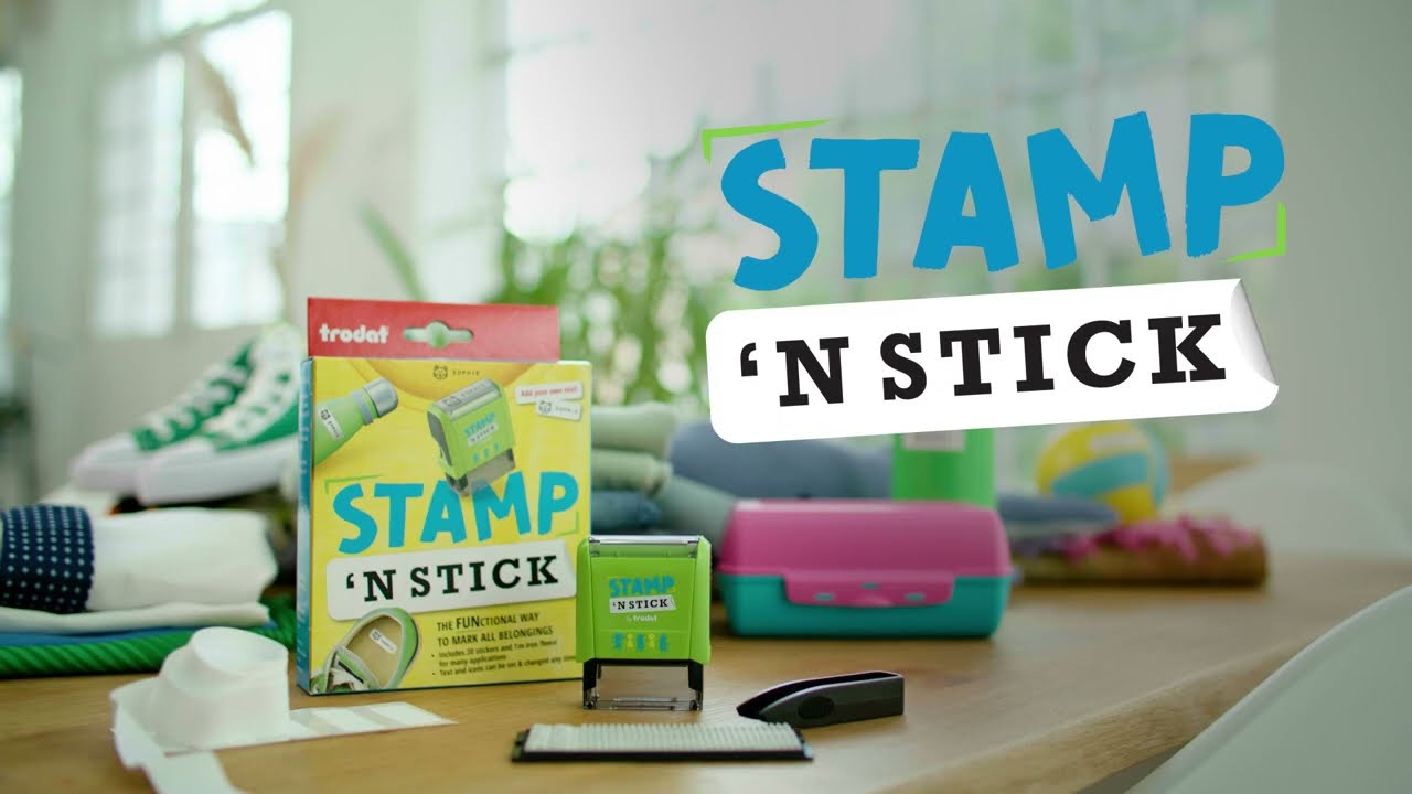 STAMP 'N STICK - The FUNctional way to mark all belongings.