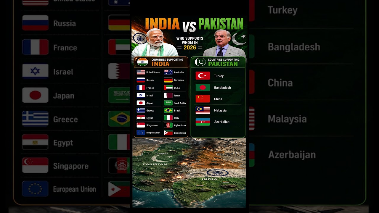 India vs Pakistan: Who Supports Whom in 2026?