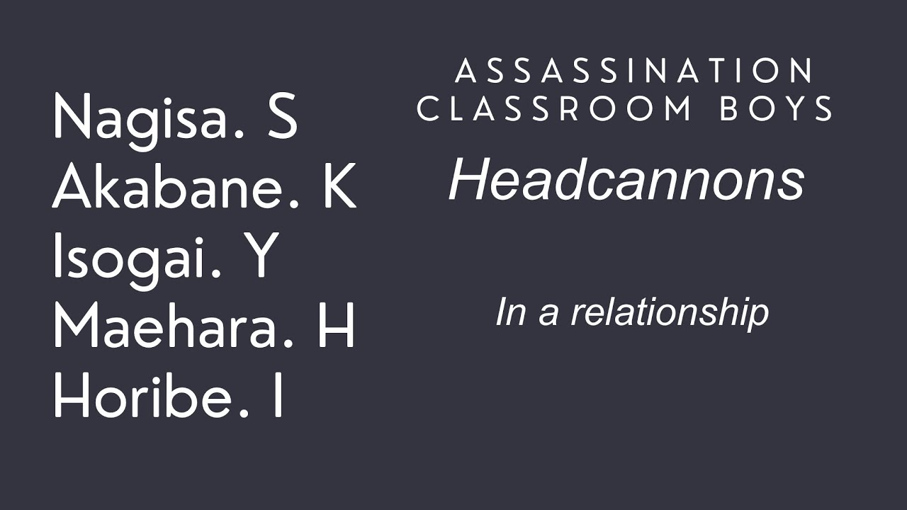 Assassination Classroom Boys Headcannons