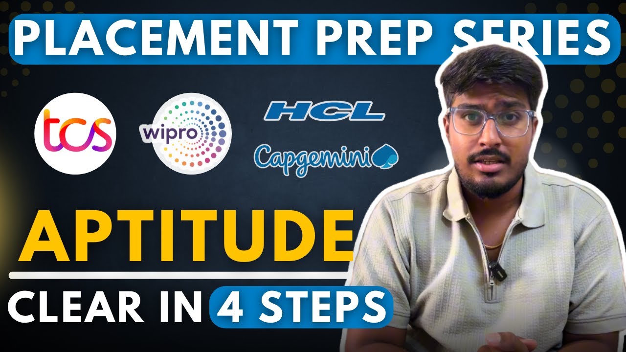 How to clear APTITUDE Round in placements | 4 Steps GUIDE with Real Scenarios