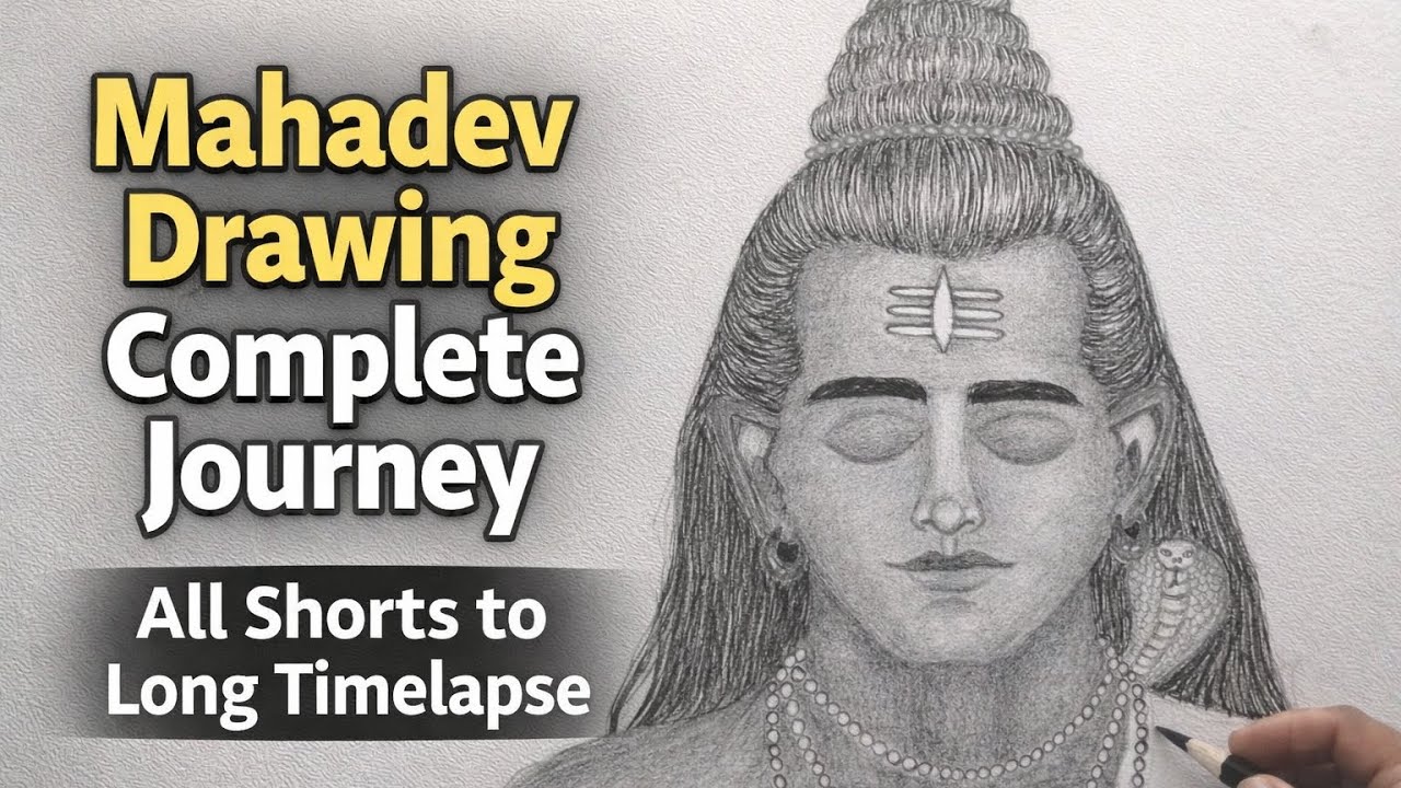 From First Line to Final Art | Shiv Ji Complete Timelapse Drawing