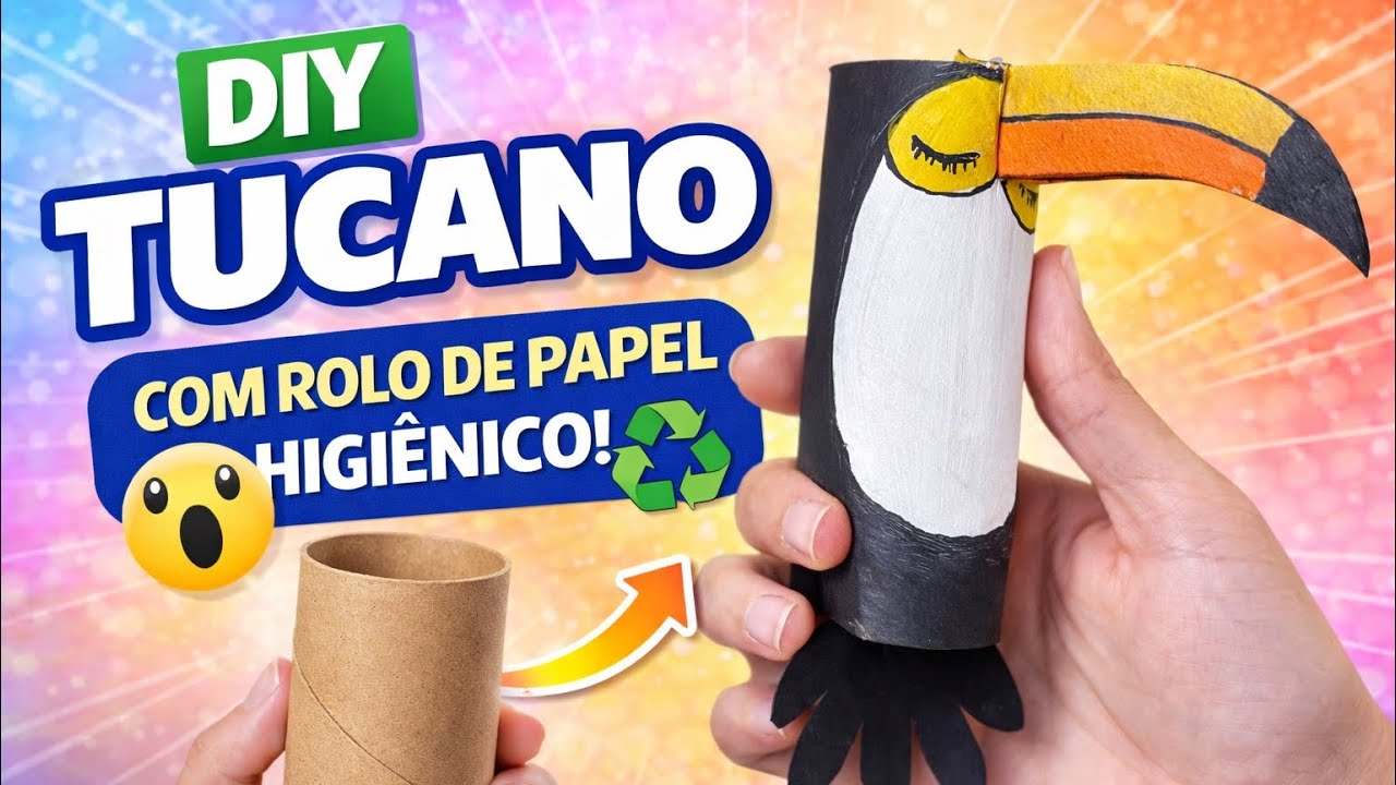 Veja o que fiz com rolo de papel higiênico reciclagem artesanato #diy 