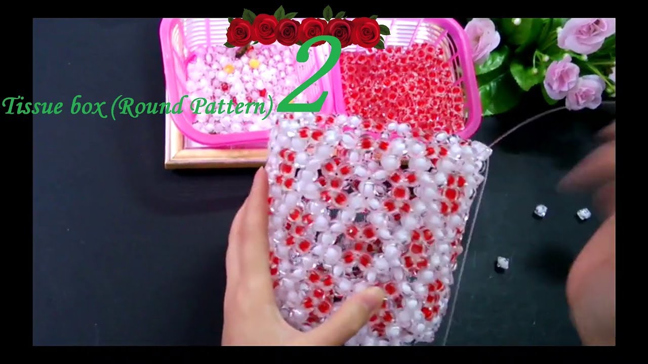 水晶串珠 紙巾盒(圓形) 2/5