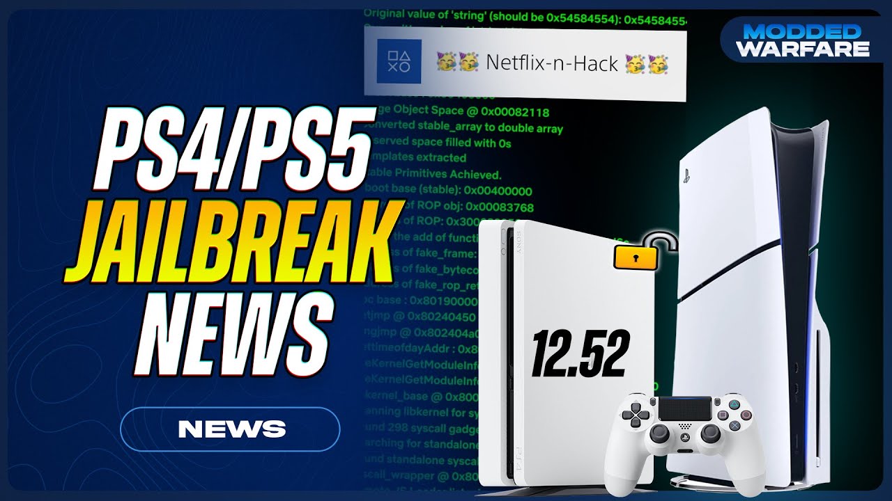 Новости джейлбрейка PS4/PS5: обновления 12.52/12.50, Netflix-N-Hack PS4, функции etaHEN, Homebrew...