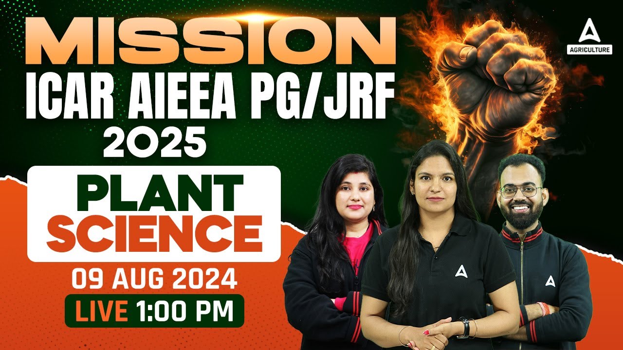 Mission ICAR JRF 2025 | Plant Science Class for ICAR JRF | By Meenakshi Rathi