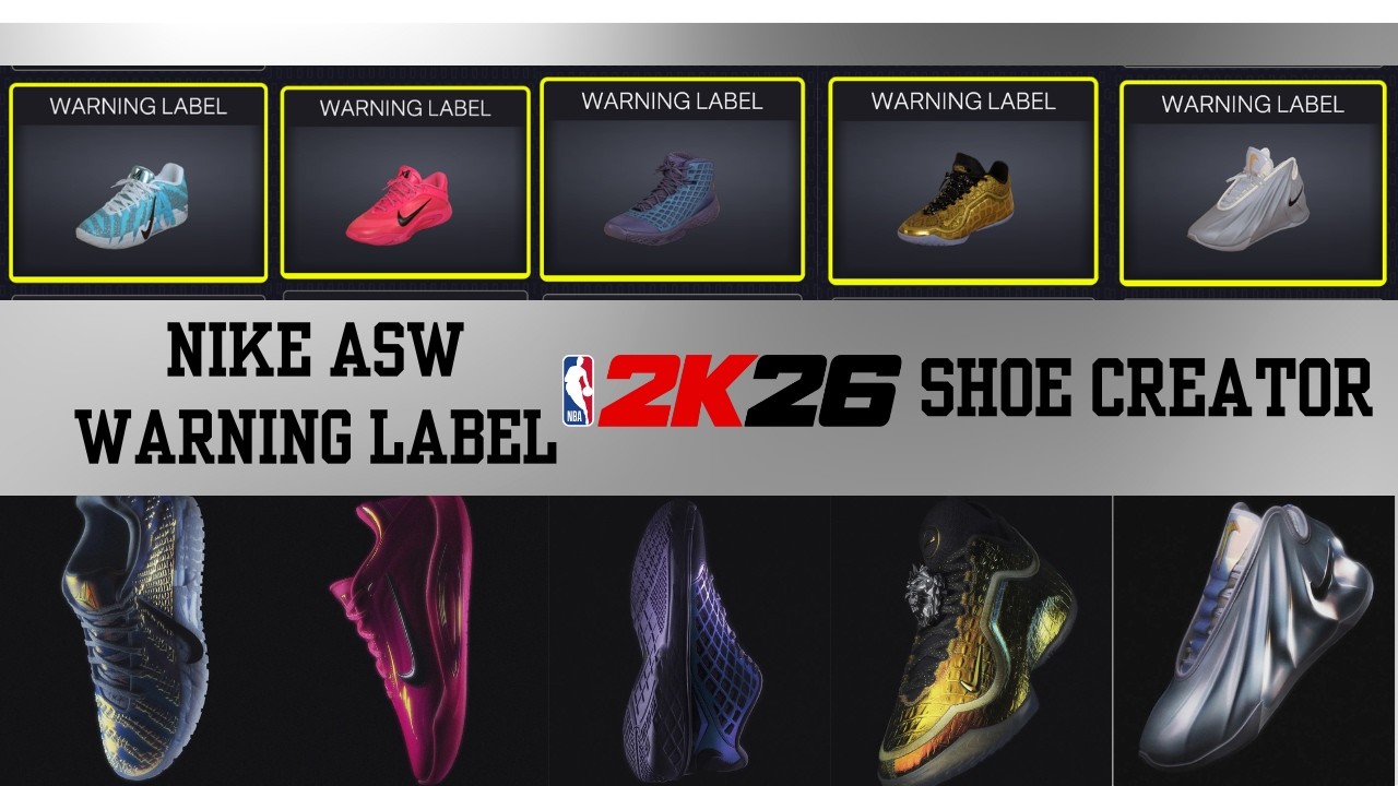 Nike ASW Warning Label Pack 2 NBA2K26 Shoe Creator