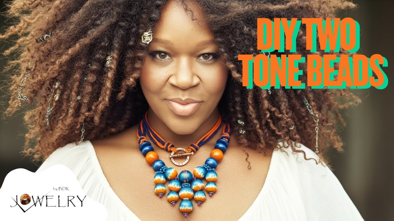 Two Colors, One Statement: Hand Painted Wood Beads!