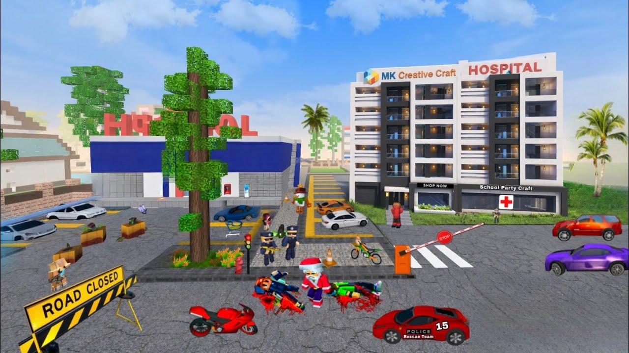 School Party Craft – EMERGENCY at the City Big Hospital! Doctor Falls from Roof & Rescue Arrives!