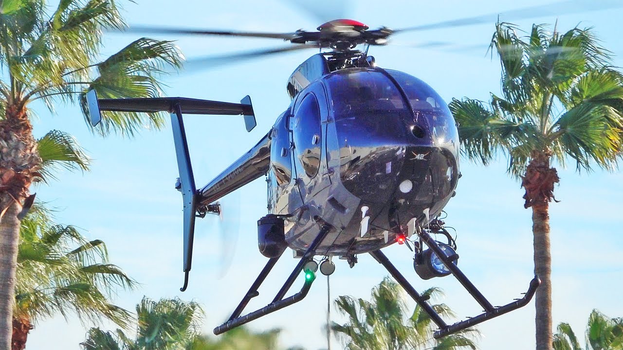 HAI Heli-Expo 2024 Great MD Helicopters MD530F Police arrival at Anaheim