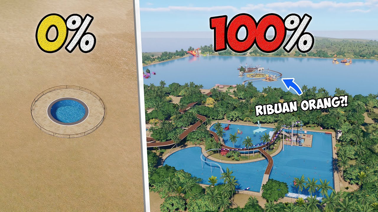 Gua 100% Membuat Kolam Renang TERSEMPIT Hingga TERLUAS di Planet Coaster 2