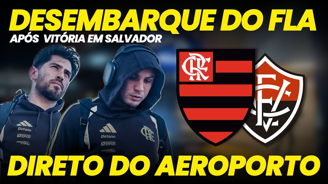 Veja como foi o desembarque do Flamengo após derrotar o Vitória em Salvador