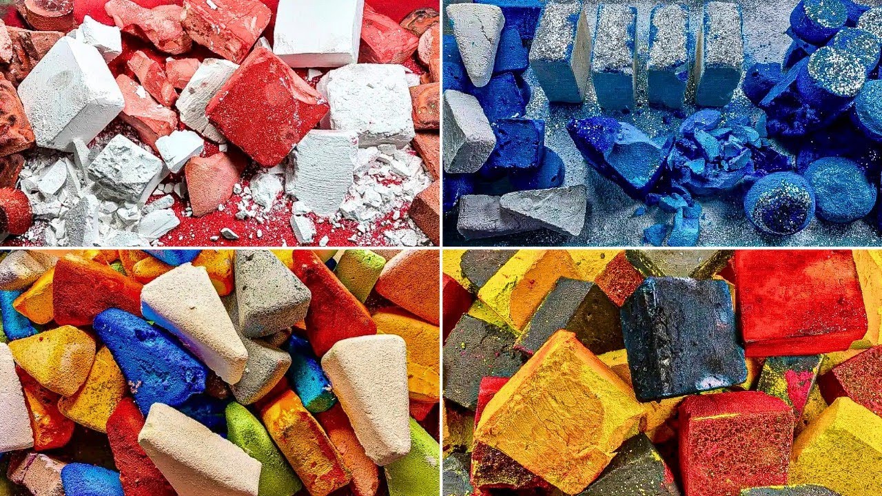 *sped up* Addictive Crunchy Colourful Gym Chalk! @ChalkFabricDollAsmr  | Gym Chalk