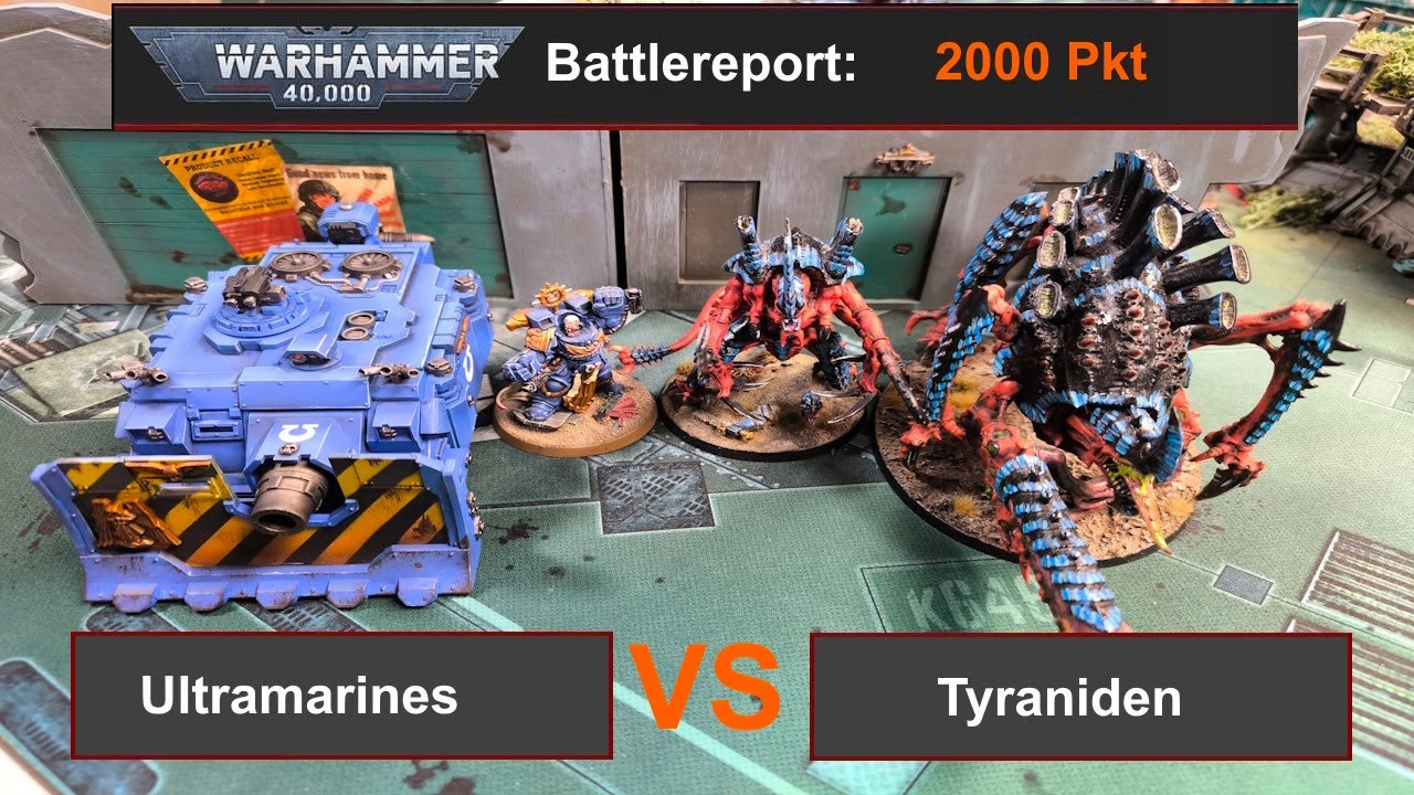 Warhammer 40k Battlereport: Ultarmarines vs.Tyranids 2000 Pkt 10.Edi deutsch