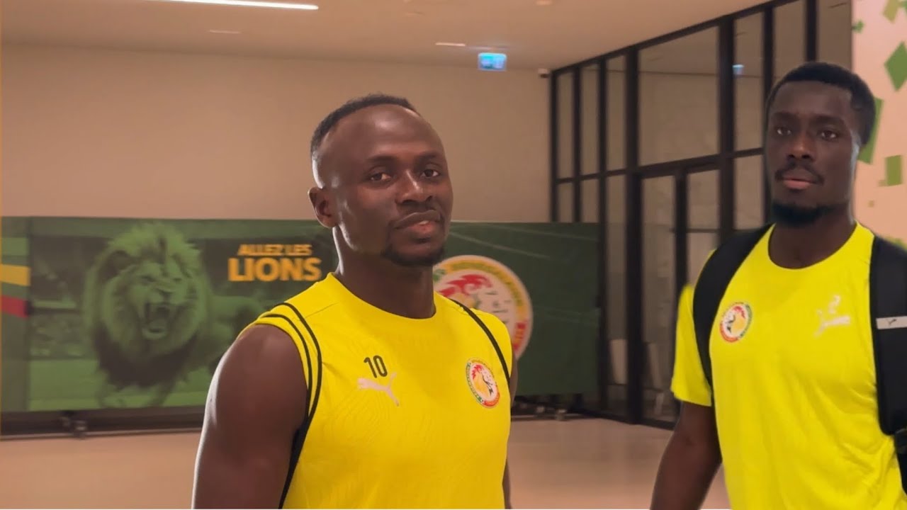 CAN 2025- L&rsquo;arriv&eacute;e de Sadio Man&eacute; et ses co&eacute;quipiers au stade Abdoulaye Wade pour le premier galop 