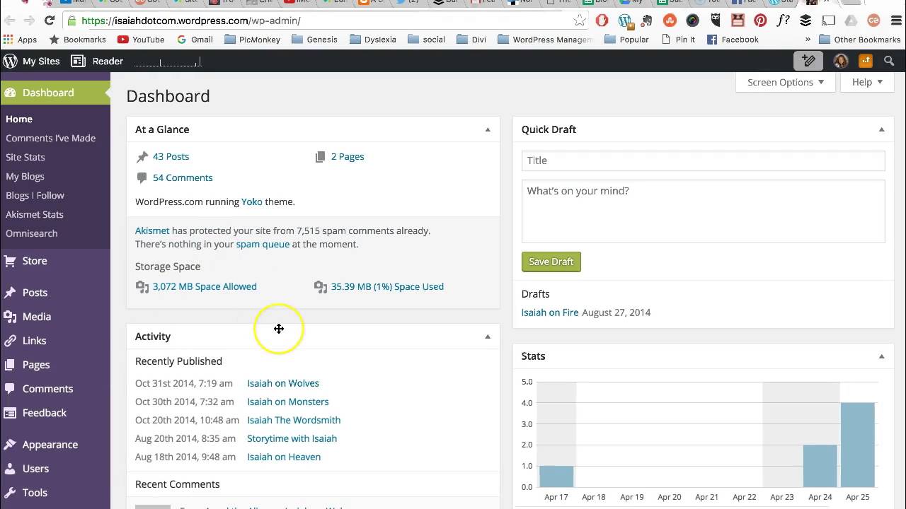 How to Switch Between Sites in the WordPress.com Dashboard