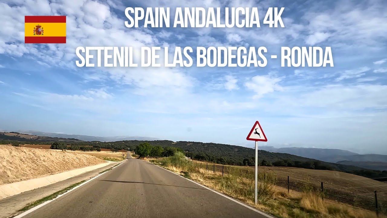 Driving in Spain Andalusia Pueblos Blancos (White Villages) Setenil de las Bodegas to Ronda