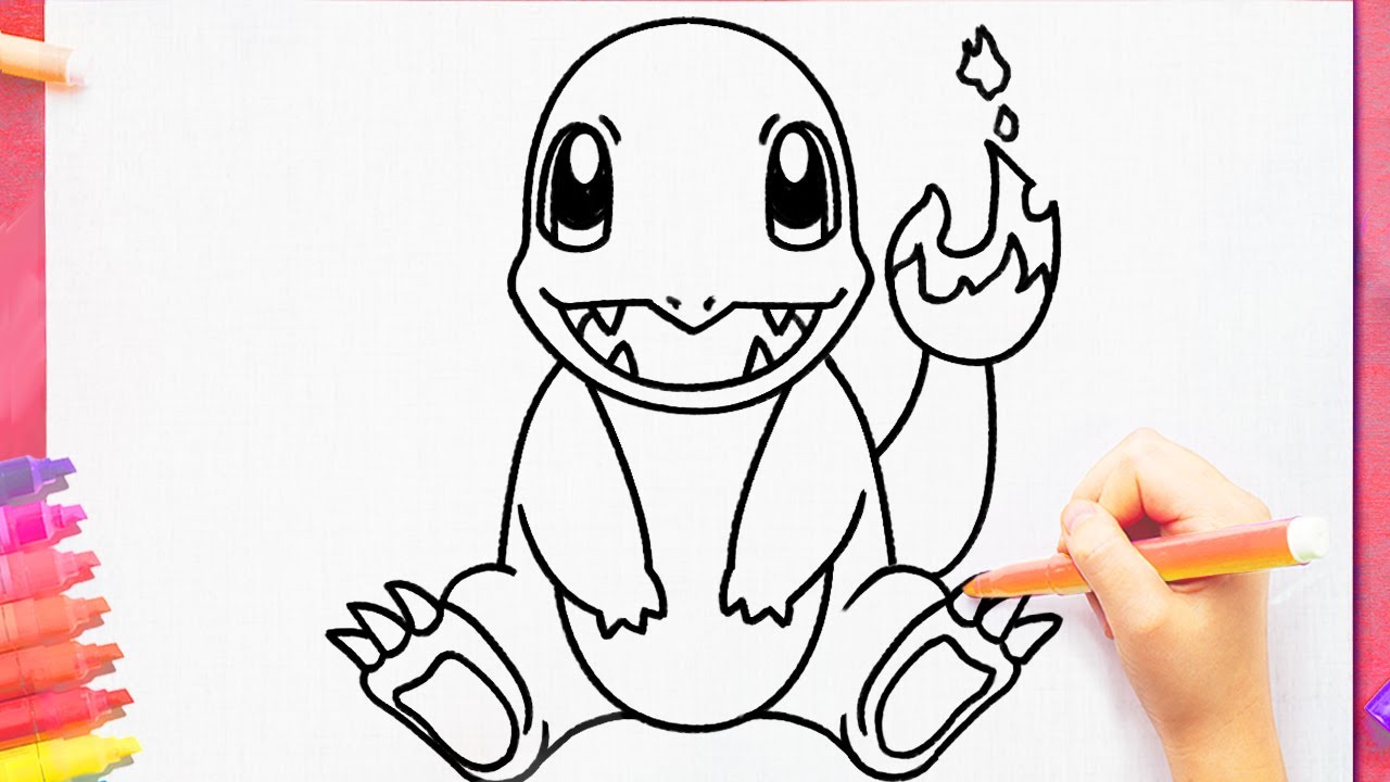Comment dessiner CHARMANDER | Salamèche