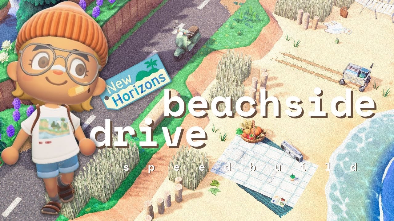 a beachside drive to the campsite! 🚙 ⛺️ ~ animal crossing speedbuild
