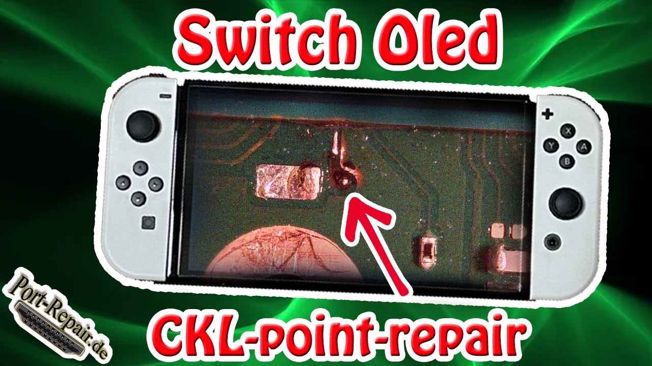 Switch OLED kaputt gefräst [D-Punkt] [Modchip] [Port-Repair]