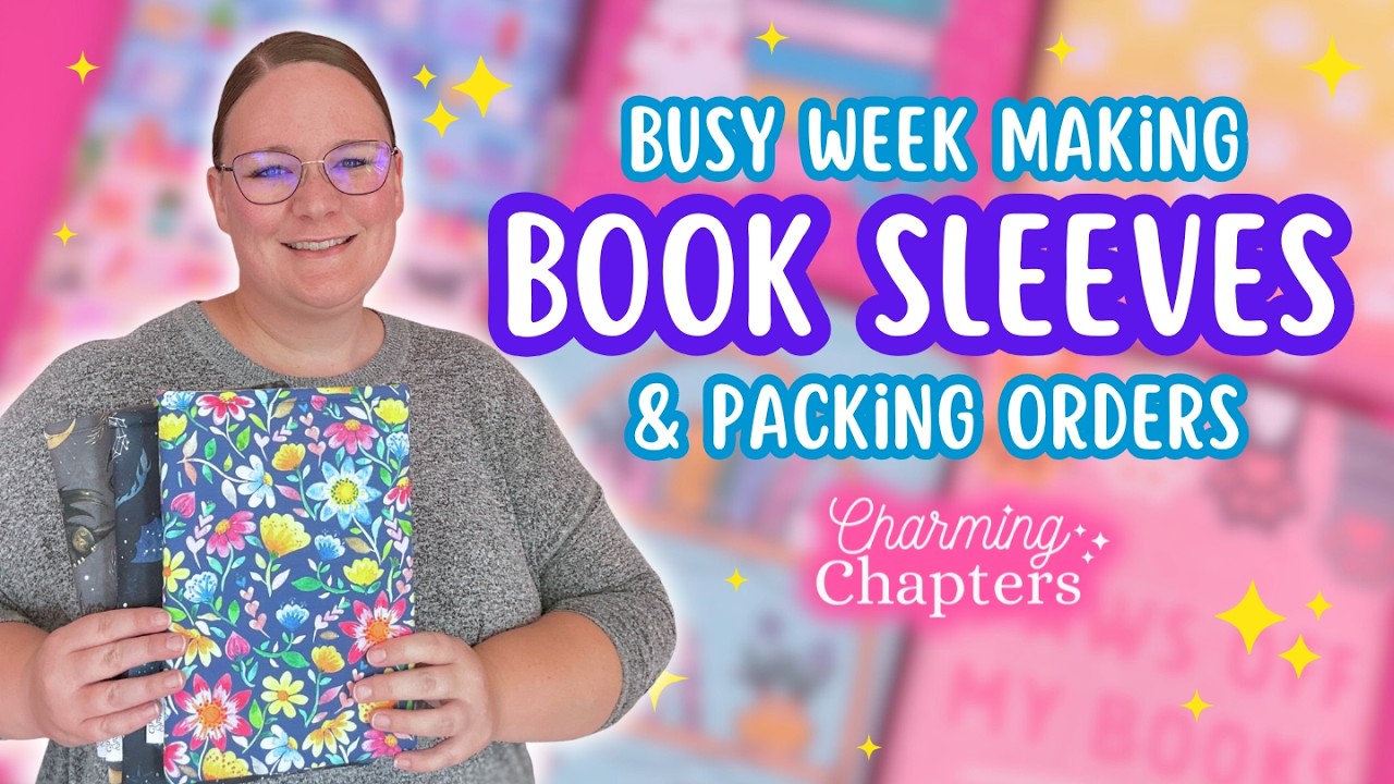 Busy Week Making Book Sleeves & Packing Orders, Studio Vlog #40