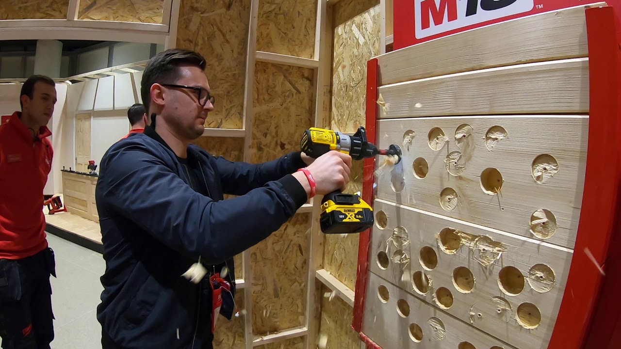 Test por&oacute;wnanie wkrętarek 18V Milwaukee vs Hilti vs Metabo vs Bosch vs Hikoki vs Makita 57mm drill
