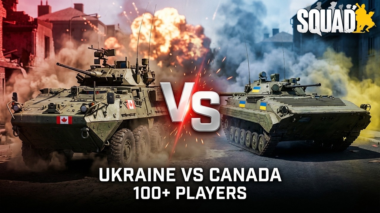 100 гравців з УКРАЇНИ у Жорстокому Фронтовому Бою | Україна vs Канада | SQUAD 4K