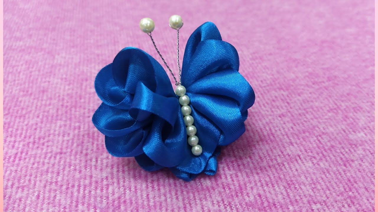 DIY Butterfly Bow Tutorial | Kanzashi Ribbon Butterfly | Ribbon Flower | Easy Hair Accessories 2022